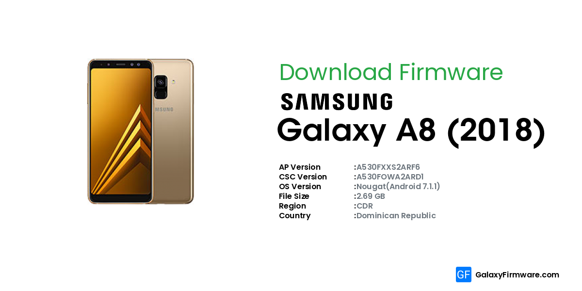 Galaxy Firmware Samsung Galaxy A8 2018 Sm A530f Cdr A530fxxs2arf6